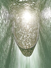 Poster - Intricate Tunnel Carved Structures, Light at the End of Passage Design