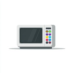Poster - Colorful retro microwave illustration.