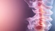 © Pinklife - A visually striking abstract illustration of a human spine, emphasizing the intricate structure and symbolism of strength, flexibility, and the human form in an artistic light.