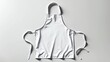 © Topa Studio - Blank white apron with strap mockup, top view