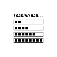 Fototapete - Loading Icons and Progress Bar.  Horizontal Load Indicators.