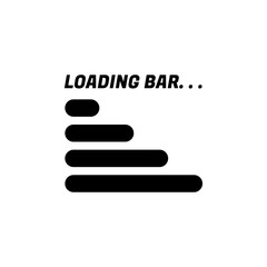Fototapete - Loading Icons and Progress Bar.  Horizontal Load Indicators.