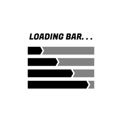 Fototapete - Loading Icons and Progress Bar.  Horizontal Load Indicators.