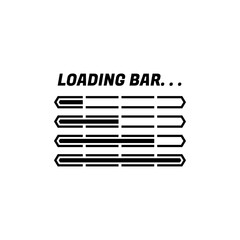 Fototapete - Loading Icons and Progress Bar.  Horizontal Load Indicators.