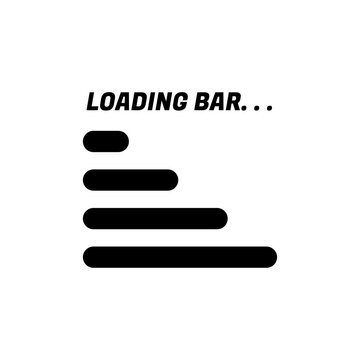 Loading Icons and Progress Bar.  Horizontal Load Indicators.
