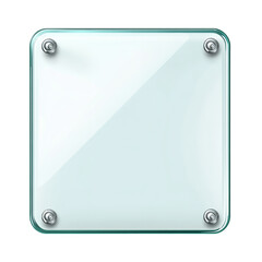 Leinwandbilder - A sleek and modern transparent glass display panel elegantly floats on a black backdrop on transparent background