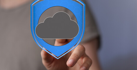 Aufkleber - Cloud security, data protection, cybersecurity, safe cloud storage, digital privacy, secure data, online safety, cloud computing security, information secu