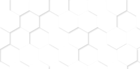 Fototapete - Hexagon background technology texture. Abstract hexagonal mesh cell Surface polygon pattern with glowing hexagon paper texture and futuristic business. Abstract honeycomb mosaic white background.