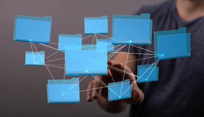 Poster - Secure cloud storage and data sharing.  Efficient file management.
