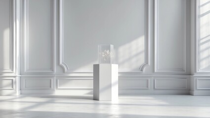 Leinwandbilder - Abstract mock up scene. geometry shape podium background for product. 3d rendering