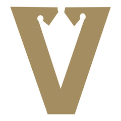 Poster - Letter V crown logo icon vector template