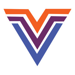 Poster - Letter V icon logo desing