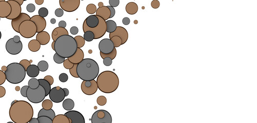 Poster - gold  Bliss: Exquisite 3D Illustration of Blissful gold Confetti