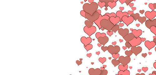 Poster - realistic isolated heart confetti on the transparent background for decoration and covering. in transparent PNG PNG