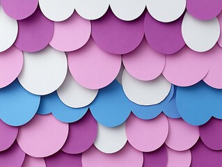 Poster - Overlapping circles in pastel hues create a visually interesting pattern