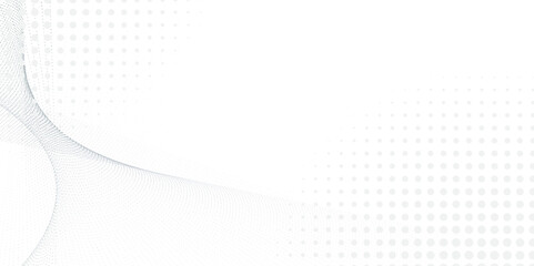Fototapete - Abstract grey, white smooth element swoosh speed wave modern stream background. Wave lines created using blend tool and dots. abstract frequency sound wave lines and twisted curve lines background.	