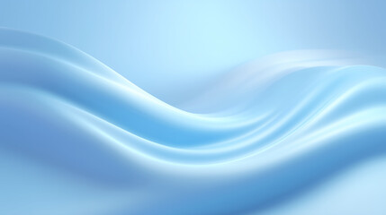 Poster - Gentle blue waves create a tranquil and calming atmosphere. Smooth textures promote relaxation and wellness in a serene environment. Concept of meditation, mindfulness, and interior design