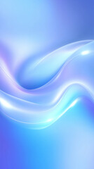 Poster - Swirling abstract waves in soothing shades of blue and purple create a tranquil and calming background. Soft light enhances fluid design. Concept of digital art, graphic design, branding