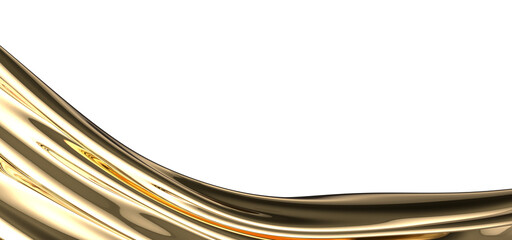 Poster - 3d render of gold cloth. iridescent holographic foil. abstract art fashion background.