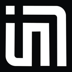 Poster - Monogram logo initial letter i, n and j