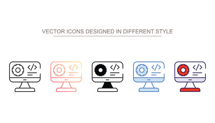 Development icon design with white background stock illustration