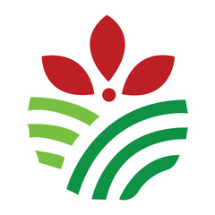 Poster - Plantation with flower logo