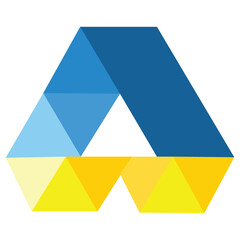 Poster - Prism Modern shape A and B colorfull logo