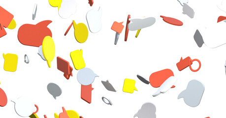 Aufkleber - touching 3D rendering flying email icon with his fin