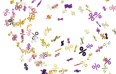 Poster - Blurred sale background. 3d