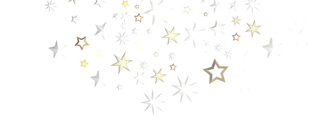 Aufkleber - Starlit Christmas Plummet: Spectacular 3D Illustration Showcasing Descending Holiday Star Clusters