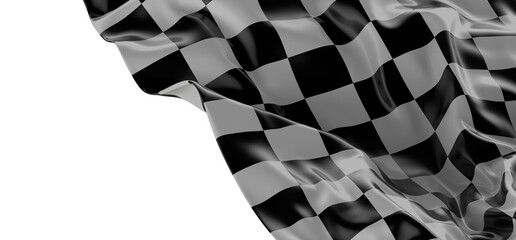 Poster -  finish flag digital 3d race
