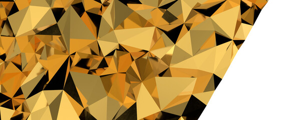 Poster - (Mehrere Werte)Gold polygon background 3d rendering, 3d illustration. Abstract triangle background. Gold background. Abstract Gold polygon wallpaper