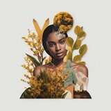 girl with with flower