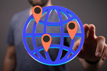 Poster - Visual representation of global reach, network infrastructure, and worldwide connectivity.