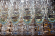 © Godong Photo - Buffet with glasses of white wine.