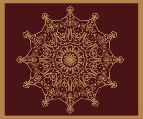 Aufkleber - Luxury mandala background with golden arabesque pattern arabic islamic east style.decorative mandala for print, poster, cover, brochure, flyer, banner.
