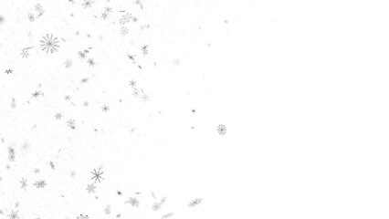 Poster - Sparkling Snowfall: Dynamic 3D Illustration of Falling Christmas Snowflakes