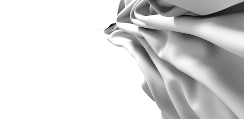 Poster - High-quality image of white fabric with elegant drapes. Perfect for backgrounds, textures, and design projects.