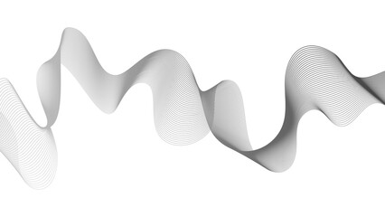 Poster - Abstract backdrop with grey wave gradient lines