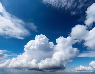 Wall Mural - white fluffy clouds in the blue sky