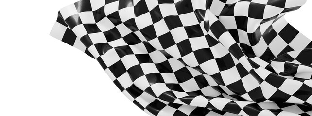 Aufkleber - High-resolution image of a black and white checkered flag, perfect for racing themes.