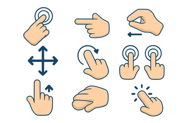 Poster - Touchscreen gestures with hands for multitouch interaction and navigation
