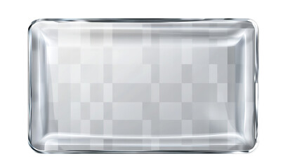 Leinwandbilder - A sleek transparent glass panel shimmering softly as it invites a modern touch with minimalist on transparent background