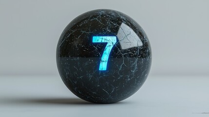 Poster - Mysterious Number Seven Glowing Orb