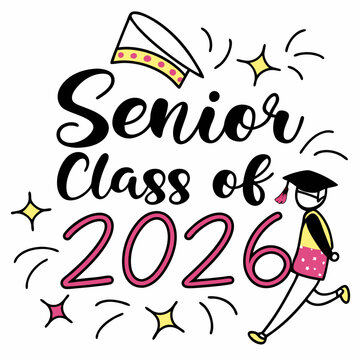 New Colorful Senior Class off 2026 design & vector art 