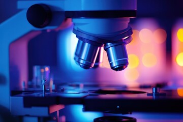 Poster - Scope scanning over data processing with advanced technology in a laboratory setting at night, scope scanning over data processing