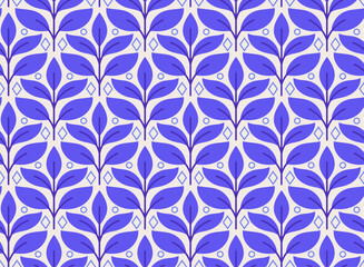 Wall Mural - abstract leaves art deco seamless patterns. vector geometric background. decorative illustration for