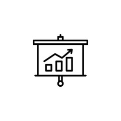 Poster - Presentation Board with Growth Chart: Professional Illustration for Business, Finance, and Investment Concepts