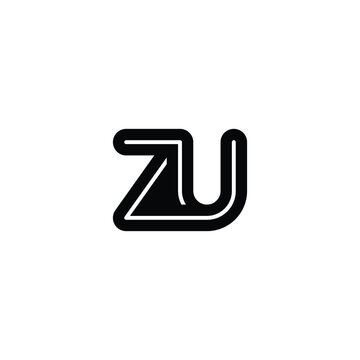 UZ or ZU logo and icon design