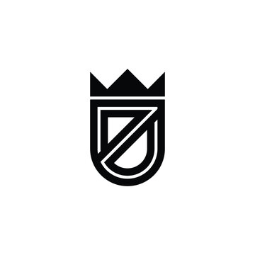 Stylized ZU ZU Crown Letter Logo Design for Creative Businesses